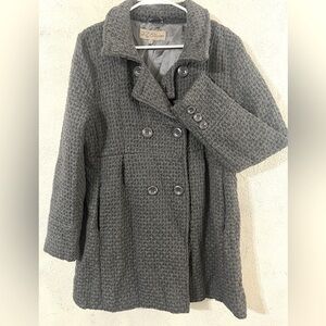 KC Collections large Pea coat in gray